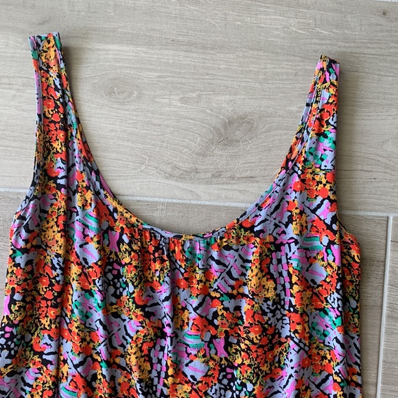 Patterson J Kincaid bright multicolor sleeveless dress. - Picture 2 of 8